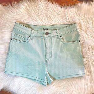 BDG x URBAN OUTFITTERS High Rise ‘Erin’ 5-Pocket Shorts in Mint Blue